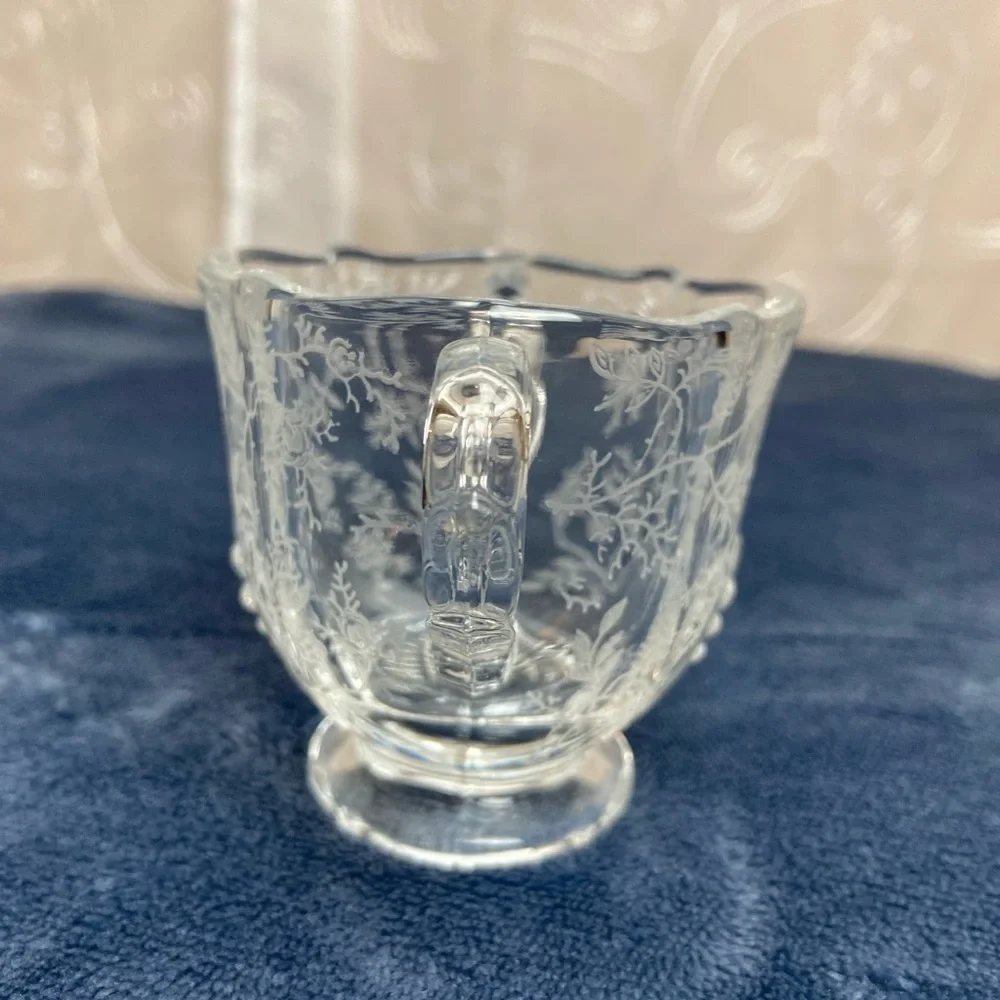 Vintage Fostoria Etched Small Glass Dish